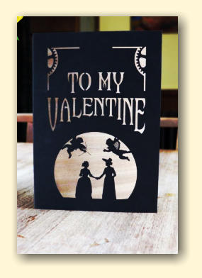 Valentines her & her greetings card
