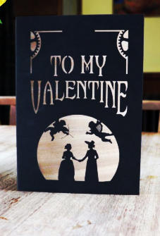 Valentines her & her greetings card