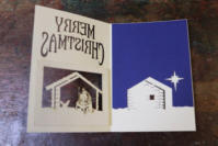 Open nativity scene Christmas card 