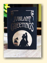 Jubilant Greetings steampunk greetings card