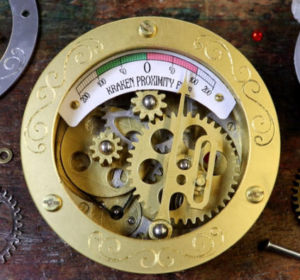 A completed motorised kraken gauge kit