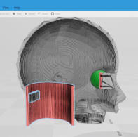 Designing the inside of Florence's head on 3D Builder