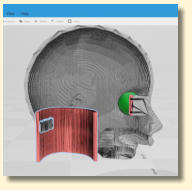 Designing the inside of Florence's head on 3D Builder
