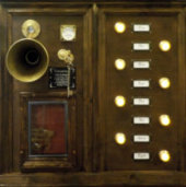 Steampunk sound recorder horn and controls with pendulum