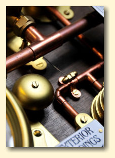 Copper and brass components from steampunk clock
