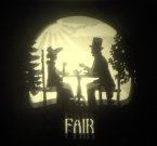 Fair weather scene showing victorian couple in park