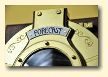 Weather scene viewing lens with engraved details