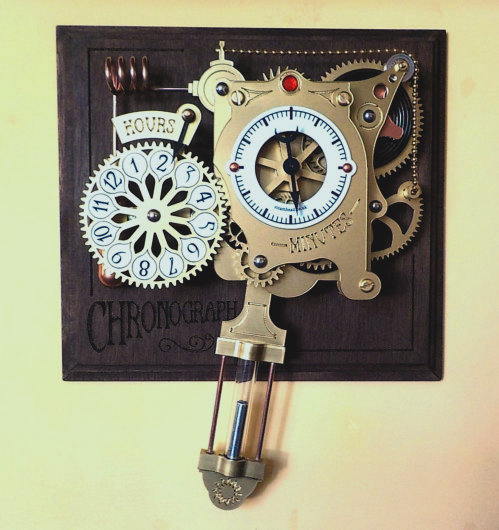The steampunk Chronograph pendulum clock