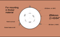Gauge mounting hole dimensions for a thick material