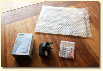 9) The bag contains the wireless sensor, USB adapter and wall fixings