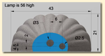 Dimensions of the LED shell lamp