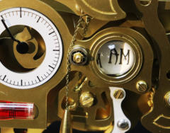The complicated AM/PM indicator seen through its lens