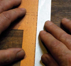 Make sure the ruler is carefully lined up