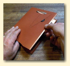 Carefully fold the pocket cutout over onto itself