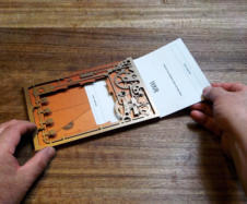 Slide your message into the Invitation Holder keeping it flat