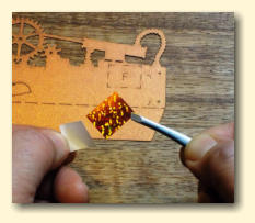 Peel off the sparkly label backing