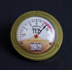 Tea Strength and Consumption steampunk decorative gauge